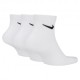 Nike Calze Palestra Tris Pack Quarter Bianco
