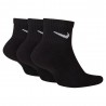Nike Calze Palestra Tris Pack Quarter Nero