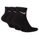 Nike Calze Palestra Tris Pack Quarter Nero