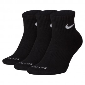Nike Calze Palestra Tris Pack Quarter Nero
