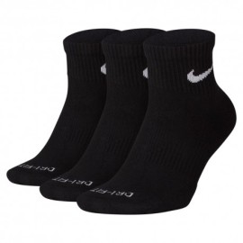 Nike Calze Palestra Tris Pack Quarter Nero