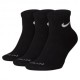 Nike Calze Palestra Tris Pack Quarter Nero