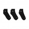 Nike Calze Palestra Tris Pack Quarter Nero