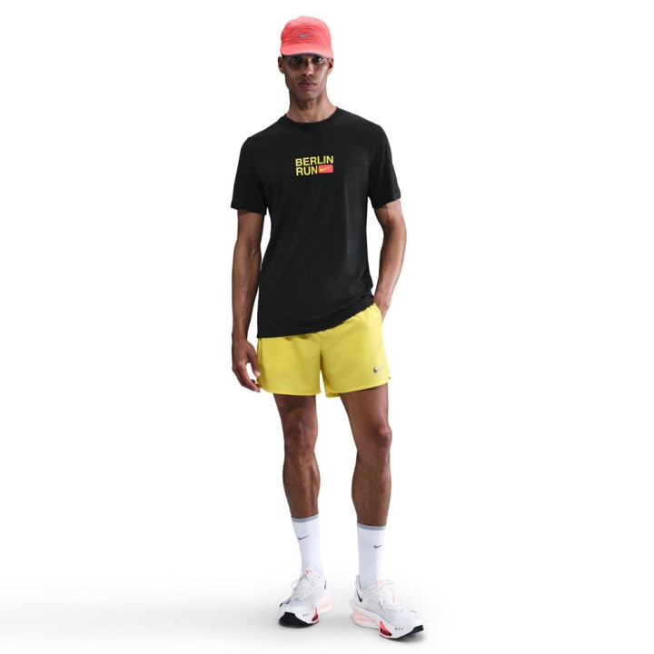Nike T-Shirt Running City Marathon Dri-Fit Nero Lightening Uomo
