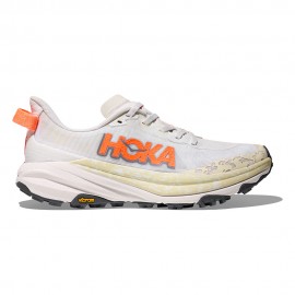 Hoka Speedgoat 6 Bianco Neon Tangerine - Scarpe Trail Running Donna