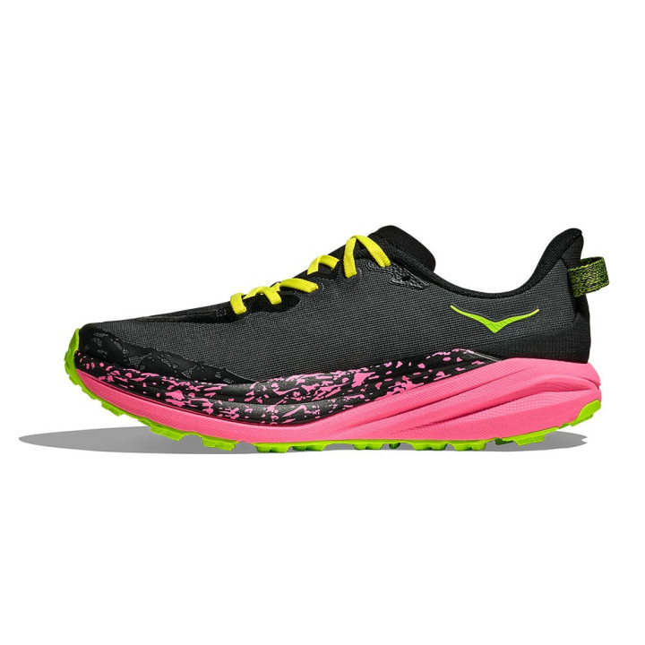 Hoka Speedgoat 6 Nero Neon Rose - Scarpe Trail Running Uomo
