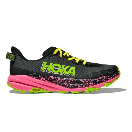 Hoka Speedgoat 6 Nero Neon Rose - Scarpe Trail Running Uomo