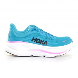 Hoka Bondi 9 Skyward Blu Neon Fucsia - Scarpe Running Donna