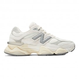 New Balance 9060 Mesh Suede Bianco Argento - Sneakers Donna