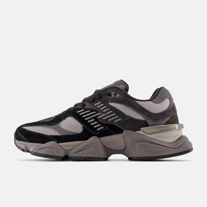 New Balance 9060 Mesh Suede Nero Grigio - Sneakers Donna