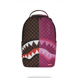 Sprayground Zaino Split Rosa Check Back Pack Moro