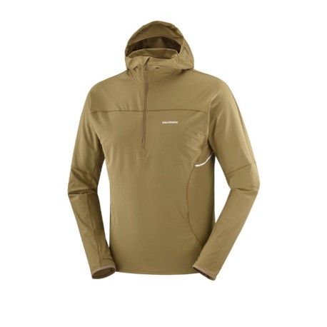 Salomon Giacca Trail Running Sense Aero Hybrid Hz Brilliant Olive Uomo