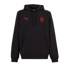 Puma Felpa Calcio Ac Milan Ess Nero Rosso Uomo