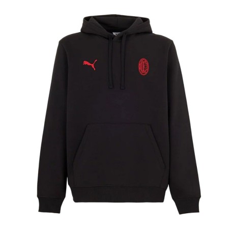 Puma Felpa Calcio Ac Milan Ess Nero Rosso Uomo
