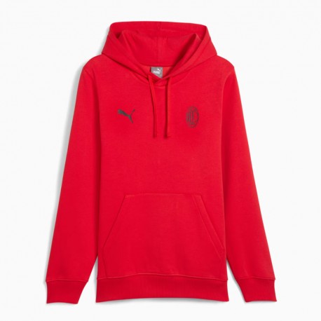 Puma Felpa Calcio Ac Milan Ess Rosso Nero Uomo