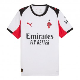 Puma Maglia Maniche Corte Ac Milan Away 25-26 Bianco Rosso Uomo