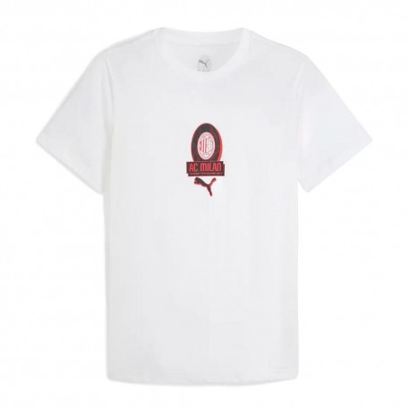 Puma Maglia Maniche Corte Ac Milan Culture Bianco Rosso Uomo