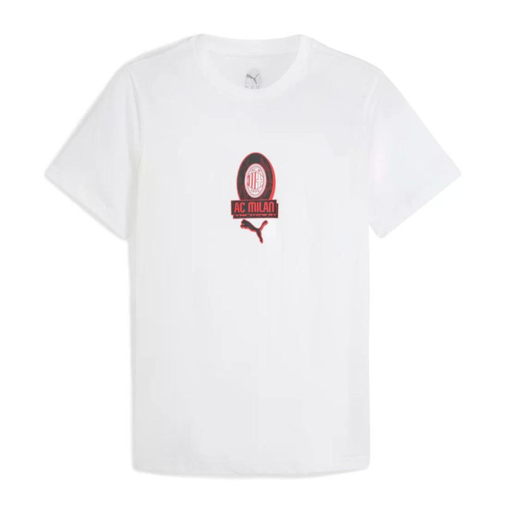 Puma Maglia Maniche Corte Ac Milan Culture Bianco Rosso Uomo