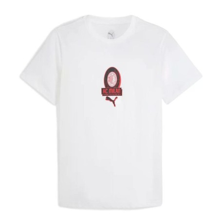 Puma Maglia Maniche Corte Ac Milan Culture Bianco Rosso Uomo