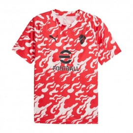 Puma Maglia Maniche Corte Ac Milan Pre Match Away 25-26 Bianco Rosso Uomo