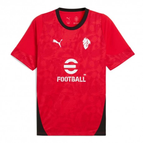Puma Maglia Maniche Corte Ac Milan Training Nero Rosso Uomo