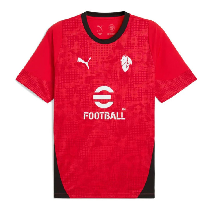 Puma Maglia Maniche Corte Ac Milan Training Nero Rosso Uomo