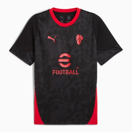 Puma Maglia Maniche Corte Ac Milan Nero Rosso Uomo