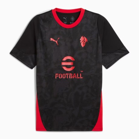 Puma Maglia Maniche Corte Ac Milan Nero Rosso Uomo