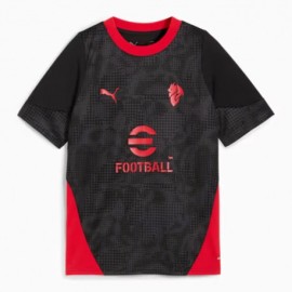 Puma Maglia Maniche Corte Ac Milan Training Nero Rosso Bambino
