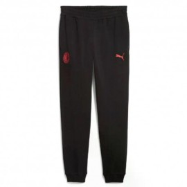 Puma Pantaloni Tuta Ac Milan Ess Nero Rosso Uomo