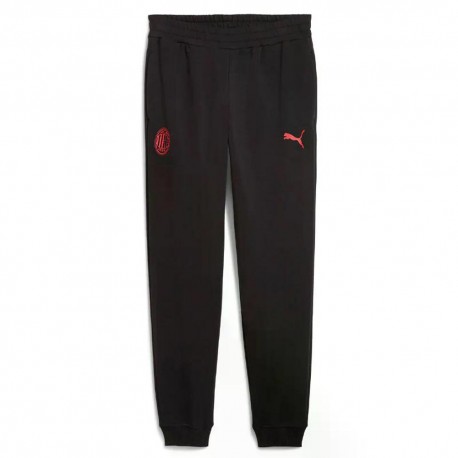 Puma Pantaloni Tuta Ac Milan Ess Nero Rosso Uomo