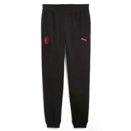 Puma Pantaloni Tuta Ac Milan Ess Nero Rosso Uomo