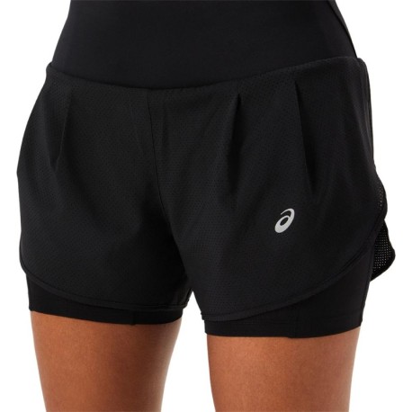 Asics Pantaloncini Running Road 2In1 3,5" Performance Nero Donna