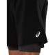 Asics Pantaloncini Running Road 2In1 7" Performance Nero Graphite Grigio Uomo