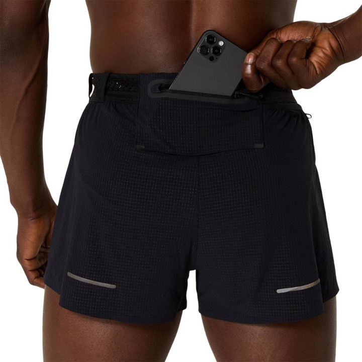 Asics Pantaloncini Running Split Metarun Performance Nero Uomo