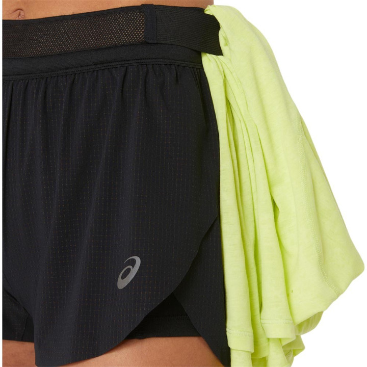 Asics Pantaloncini Running Split Metarun Performance Nero Donna