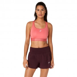 Asics Reggiseno Sportivo Road Compression Dark Rosa Clay Donna