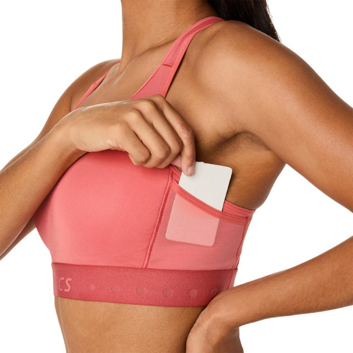 Asics Reggiseno Sportivo Road Compression Dark Rosa Clay Donna