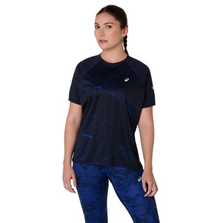 Asics T-Shirt Running Lite-Show Road Performance Nero Donna