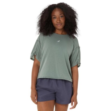 Asics T-Shirt Running Nagino Run Adjustable Monument Blue Donna