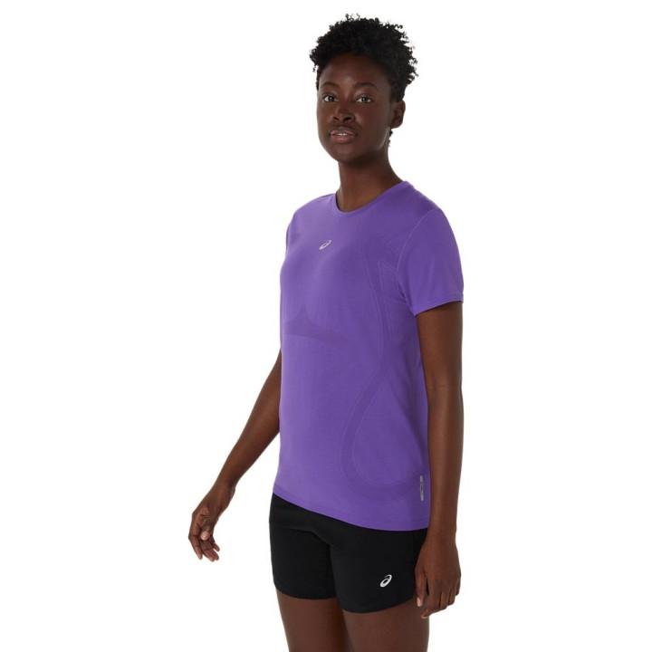 Asics T-Shirt Running Road Seamless Edo Purple Donna