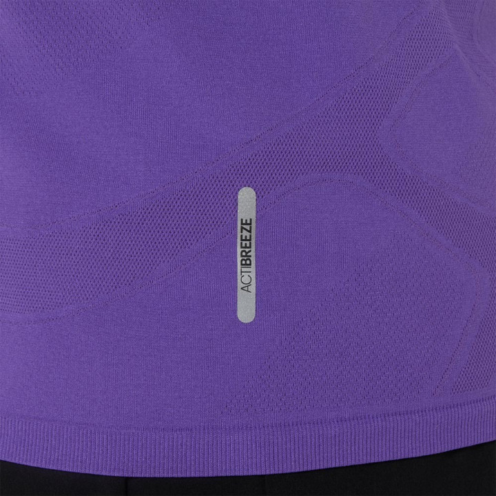 Asics T-Shirt Running Road Seamless Edo Purple Donna