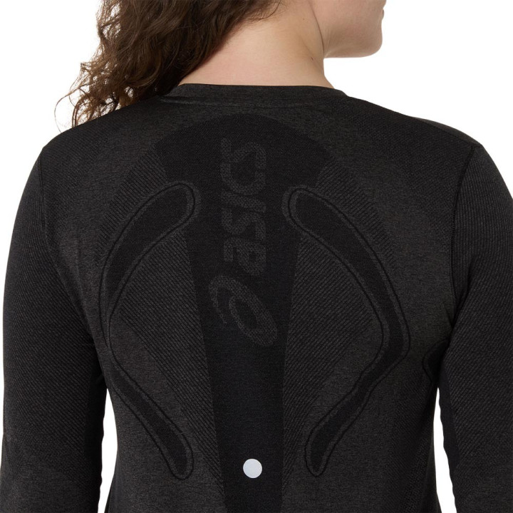 Asics Crop Top Running Road Seamless Ls Performance Nero Graphite Grigio Donna