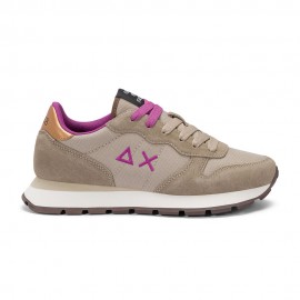 Sun 68 Ally Solid Mesh Beige Viola - Sneakers Donna