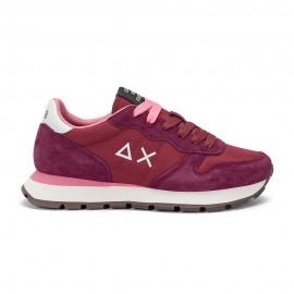 Sun 68 Ally Solid Mesh Bordo' Bianco - Sneakers Donna