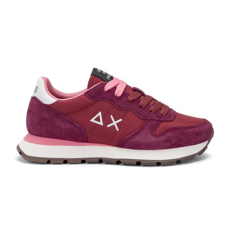 Sun 68 Ally Solid Mesh Bordo' Bianco - Sneakers Donna