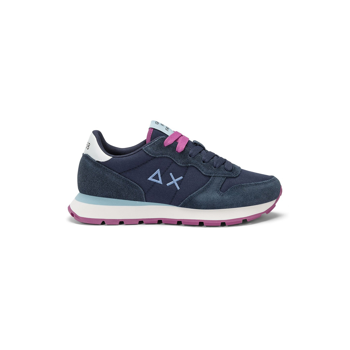 Sun68 Donna Blu - Navy Casual Sneaker Solido Tessuto E Pelle - Shoes - 37 Eu - Immagine 2