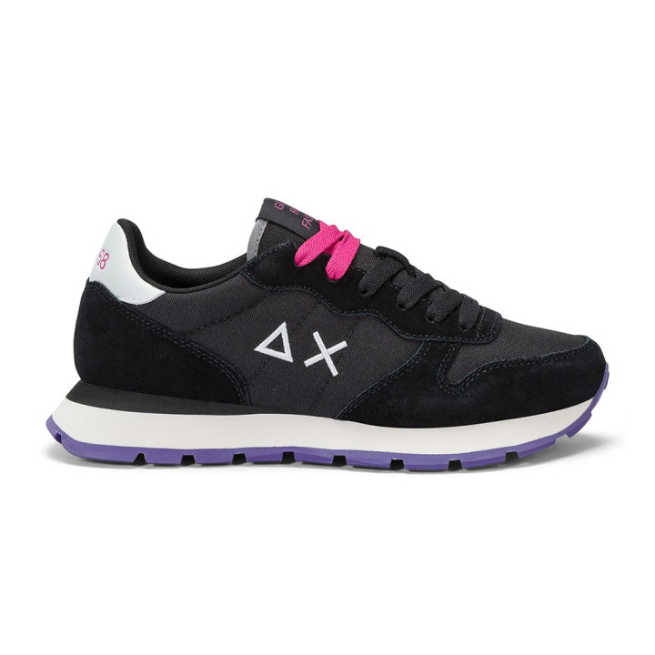 Sun 68 Ally Solid Mesh Nero Bianco - Sneakers Donna