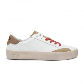 Sun 68 Street Lea Bianco Bordo' - Sneakers Uomo