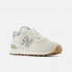 New Balance 574 Lea Bianco Beige - Sneakers Donna